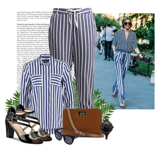 Striped total look