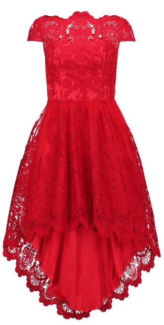 czerwona sukienka CHI CHI london