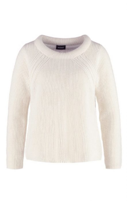 Miękki biały sweter