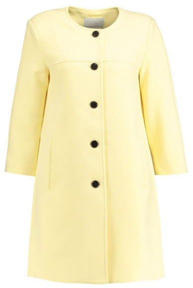 Żółty elegancki płaszcz