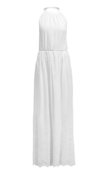 Biała sukienka maxi NAF NAF