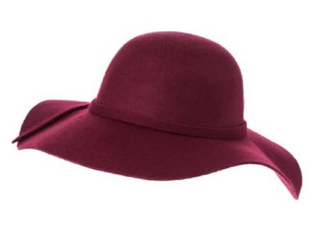Bordowy kapelusz Trussardi 
