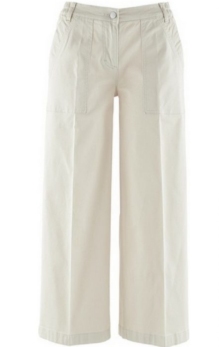 Białe spodnie culottes