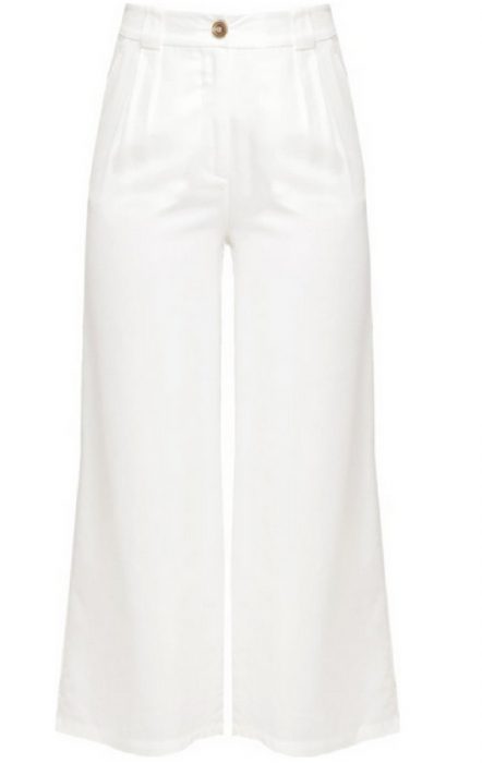 Białe spodnie culottes