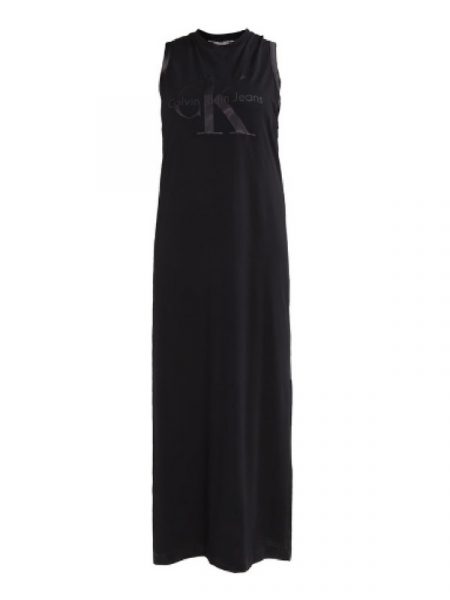Wygodna czarna sukienka maxi Calvin Klein