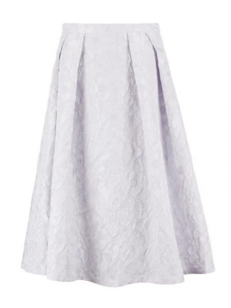 Plisowana spódnica midi w kolorze białym