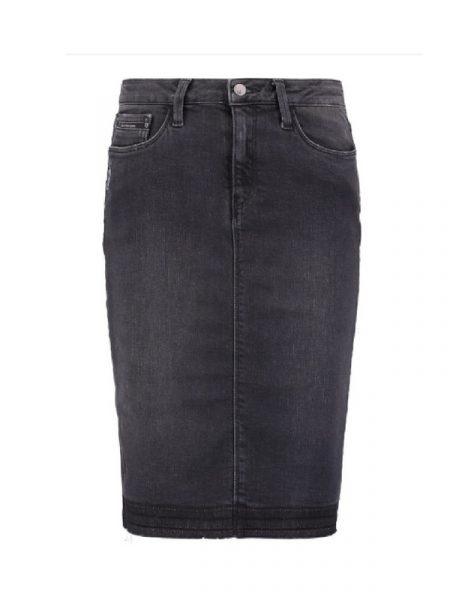 Ołówkowa spódnica jeansowa w ciemnym kolorze
