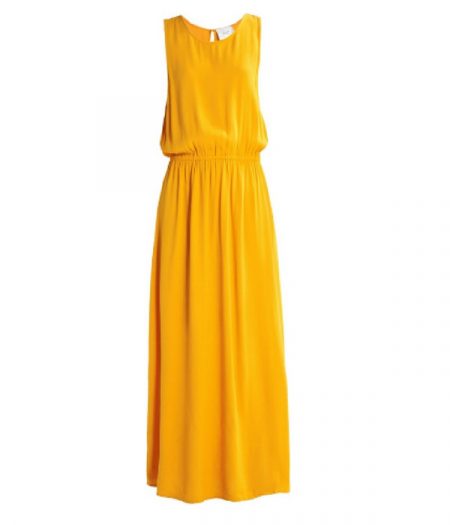 Sukienka maxi w kolorze żółtym