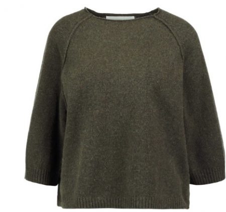 Sweter w kolorze khaki- 70% wełny