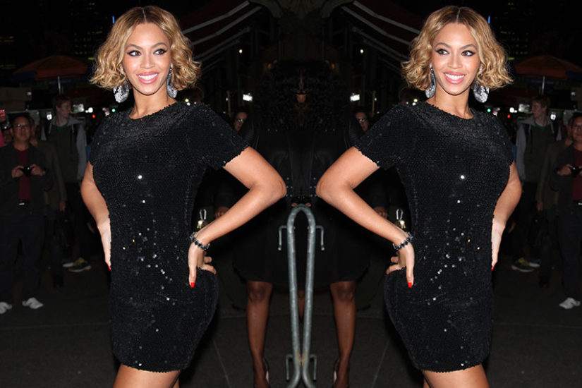 Beyonce na wielkie wyjścia wybiera małą czarną cekinową sukienkę
