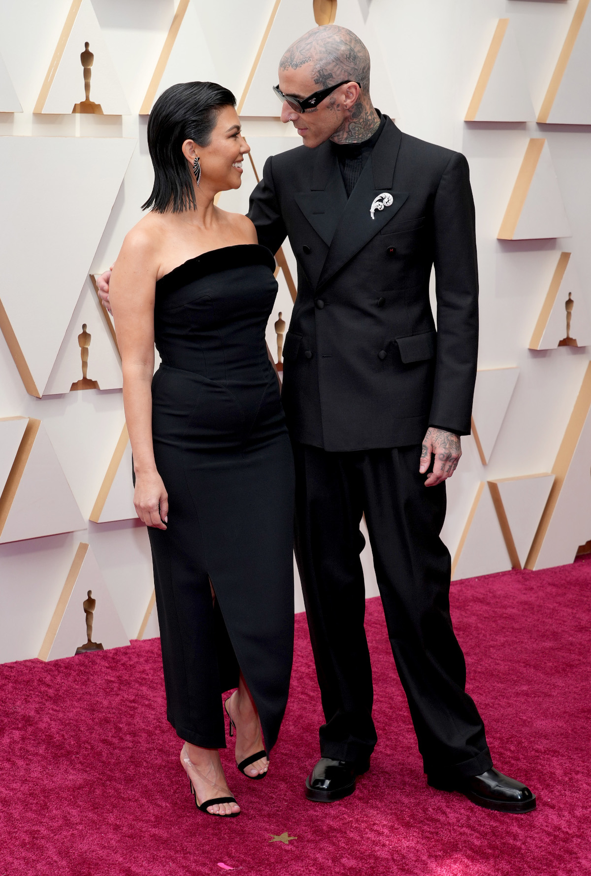 Kourtney Kardashian i Travis Barker na gali wręczenia Oscarów 2022