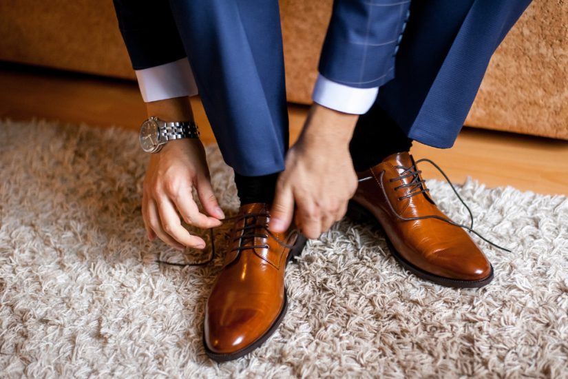 brązowe buty męskie na wesele